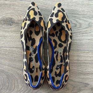 Rothy’s Pattern Point Toe Flats, cheetah pattern- Size 10.5